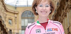 Letizia Moratti, sindaco di Milano, in maglia rosa