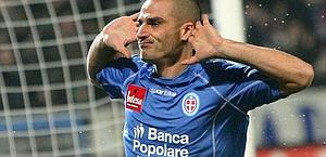 Cristian Bertani, 30 anni, attaccante del Novara. LaPresse