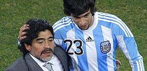 Maradona e Pastore: il passato e il futuro del Napoli? Reuters