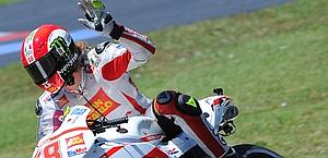Marco Simoncelli, 24 anni, seconda stagione in MotoGP. Ansa