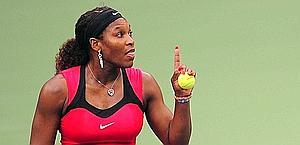 Serena Williams durante la finale degli Us Open. Epa