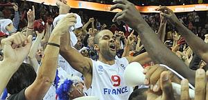 Tony Parker, 29 anni, 21,7 punti all'Europeo. Afp