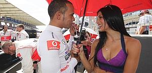 Lewis Hamilton con la fidanzata, Nicole Scherzinger. Epa