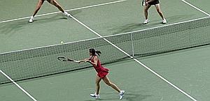 Flavia Pennetta durante la semifinale. Reuters