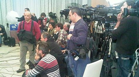 Giornalisti in attesa della conferenza