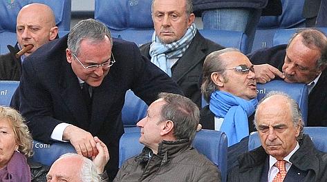 Claudio Lotito e Gianni Petrucci fotografati in momenti di pace. Lapresse Claudio Lotito e Gianni Petrucci fotografati in momenti di pace. Lapresse