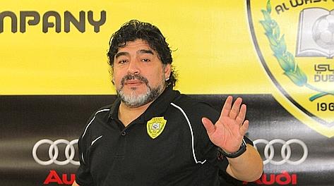 Diego Armando Maradona, 51 anni, allenatore dell'Al Wasr. Archivio