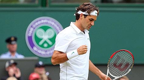 Roger Federer, ai quarti dopo aver battuto Malisse. Ansa