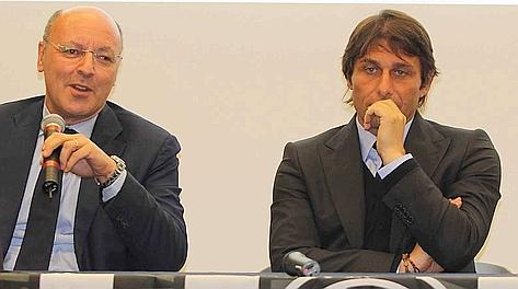 Beppe Marotta e Antonio Conte, ad e tecnico della Juve. LaPresse