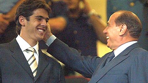 Ricardo Kak, 30 anni, con Silvio Berlusconi. Ansa