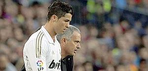 Mourinho e Ronaldo, tre trofei insieme al Real. Epa