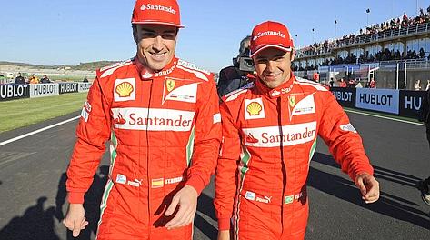 Fernando Alonso e Felipe Massa a Valencia. Colombo
