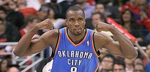 Serge Ibaka, 23 anni, congolese naturalizzato spagnolo. Afp
