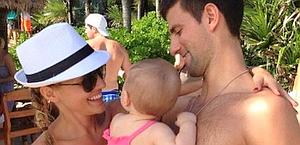 Novak Djokovic con la fidanzata a Necker Island