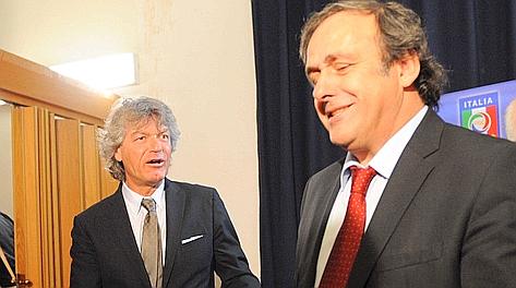 Giancarlo Antognoni, 58 anni, con Michel Platini. Ansa