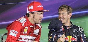 Alonso-Vettel, il super duello del 2012. Afp