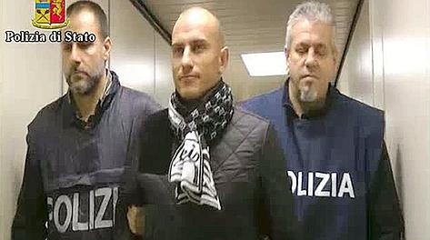 Almir Gegic il giorno dell'arresto. Ap