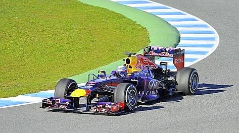 Sebastian Vettel a Jerez de la Frontera. LaPresse