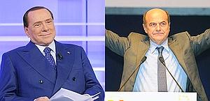 Berlusconi e Bersani, le proiezioni danno un sostanziale pareggio tra le due coalizioni