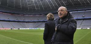 Giuseppe Marotta, a.d. della Juve, all'Allianz Arena. LaPresse