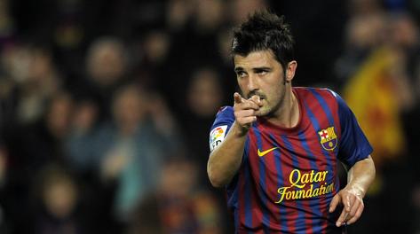 David Villa, 31v anni, al Barcellona dal 2010. Afp
