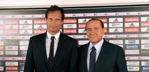 Berlusconi e Allegri. Ansa