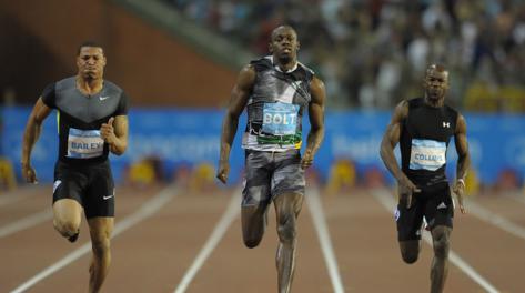 Usain Bolt a Bruxelles per la Diamond League. Reuters
