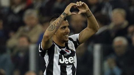 Arturo Vidal, autore dell'1-0 col Toro. Ap Arturo Vidal, autore dell'1-0 col Toro. Ap