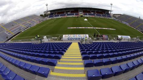 Un'immagine di Is Arenas, stadioo di Quartu Sant'Elena. LaPresse 
