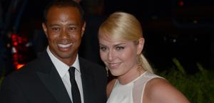 Tiger Woods e Lindsey Vonn alla serata di New York. Epa 