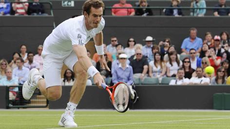 Andy Murray, campione olimpico sull'erba di Wimbledon. Afp