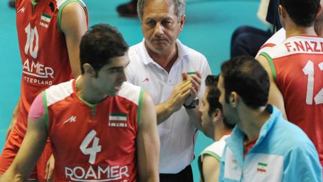 Julio Velasco, 61 anni, coach dell'Iran dal 2011. Afp