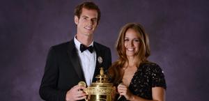 Andy Murray con la fidanzata, Kim Sears. Afp