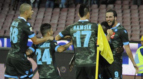 L'esultanza di Higuain dopo il gol del vantaggio. Ap L'esultanza di Higuain dopo il gol del vantaggio. Ap