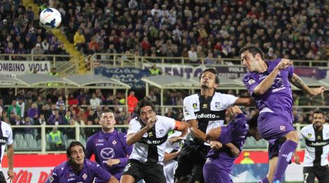 Il gol di Gonzalo Rodriguez. LaPresse