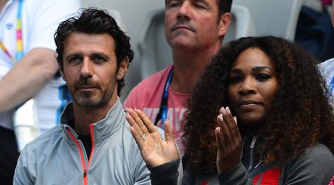 Serena Williams, 31 anni, e il francese Patrick Mouratoglou, 42, coach e fidanzato  dell'americana . Afp