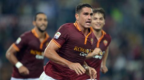 L'esultanza di Marco Borriello dopo la rete decisiva. Afp L'esultanza di Marco Borriello dopo la rete decisiva. Afp