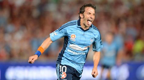 Alessandro Del Piero, 39 anni, seconda stagione al Sydey. Epa Alessandro Del Piero, 39 anni, seconda stagione al Sydey. Epa
