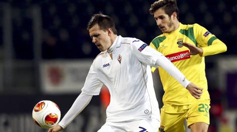 Helder Lopes in marcatura su Ilicic. Epa Helder Lopes in marcatura su Ilicic. Epa