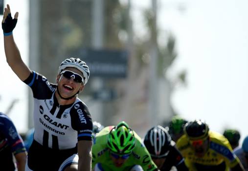 La seconda tappa del Dubai Tour è stata vinta in volata da Marcel Kittel. Afp 