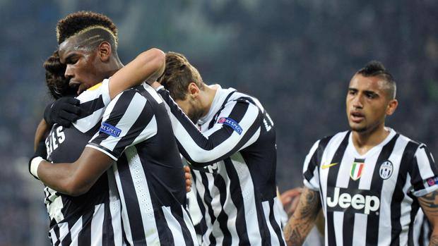 Pogba esulta, la Juve va sul 2-0. Ansa Pogba esulta, la Juve va sul 2-0. Ansa