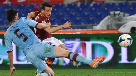 Il sinistro di Florenzi che ha deciso Roma-Torino al 91'. Ansa Il sinistro di Florenzi che ha deciso Roma-Torino al 91'. Ansa