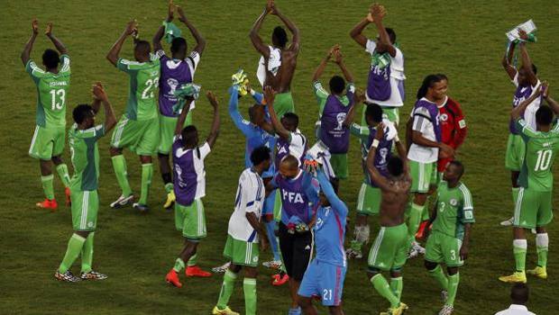 Gioia Nigeria a fine partita. Reuters