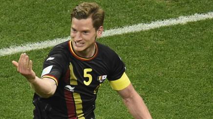 L'esultanza di Vertonghen dopo il gol partita. Afp L'esultanza di Vertonghen dopo il gol partita. Afp