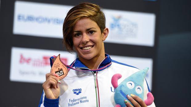 Martina Rita Caramignoli, terza nei 1500 sl. Afp Martina Rita Caramignoli, terza nei 1500 sl. Afp