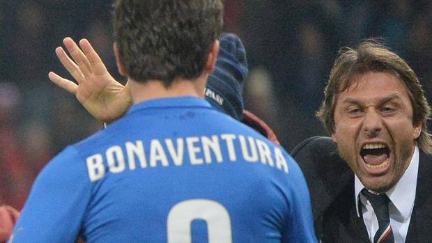 La grinta di Antonio Conte. Ansa La grinta di Antonio Conte. Ansa