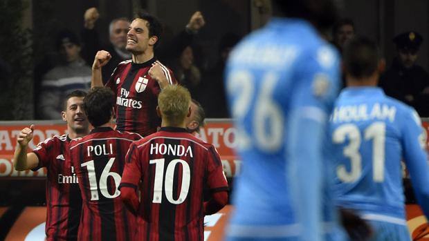 La gioia dei rossoneri. Afp La gioia dei rossoneri. Afp