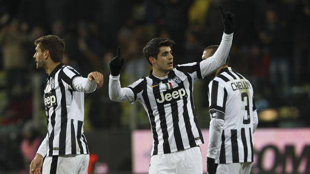 L'esultanza di Morata dopo il gol partita. Getty L'esultanza di Morata dopo il gol partita. Getty