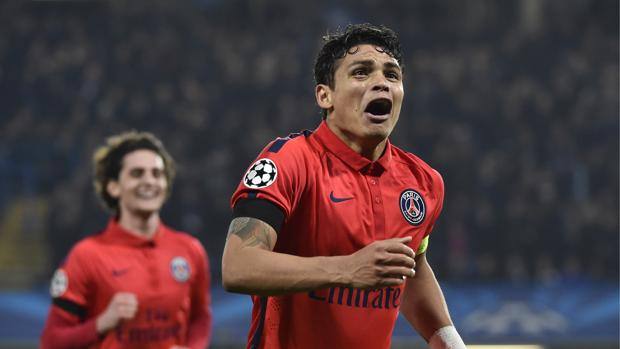 La gioia di Thiago Silva. Reuters La gioia di Thiago Silva. Reuters