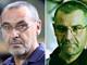 Maurizio Sarri e Fortunato Cerlino, l'attore che interpreta Pietro Savastano in Gomorra Maurizio Sarri e Fortunato Cerlino, l'attore che interpreta Pietro Savastano in Gomorra